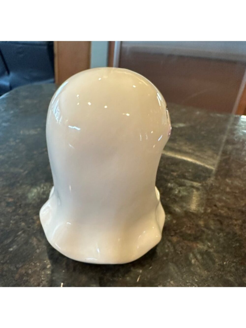Halloween Ghost Smiling Candy Dish Holder 5 inch Ceramic White Unique Eclectic - Picture 3 of 8